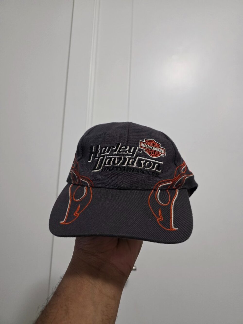 Harley Davidson Flames Velcro Hat